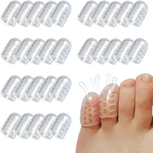 Silicone Clear Caps, 30pcs Anti-Friction Breathable Foot Protectors, Toe Caps for Blisters, Toe Sleeves for Toenails, Corns, Foot Skincare Tools for Men & Women, Shoe Protectors, Toe Sleeves For Men And Women