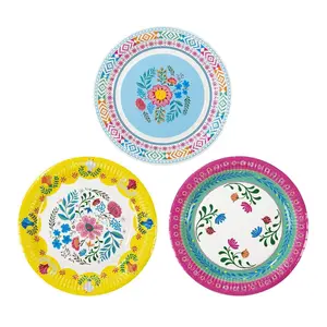BOHO FLORAL PAPER PLATES