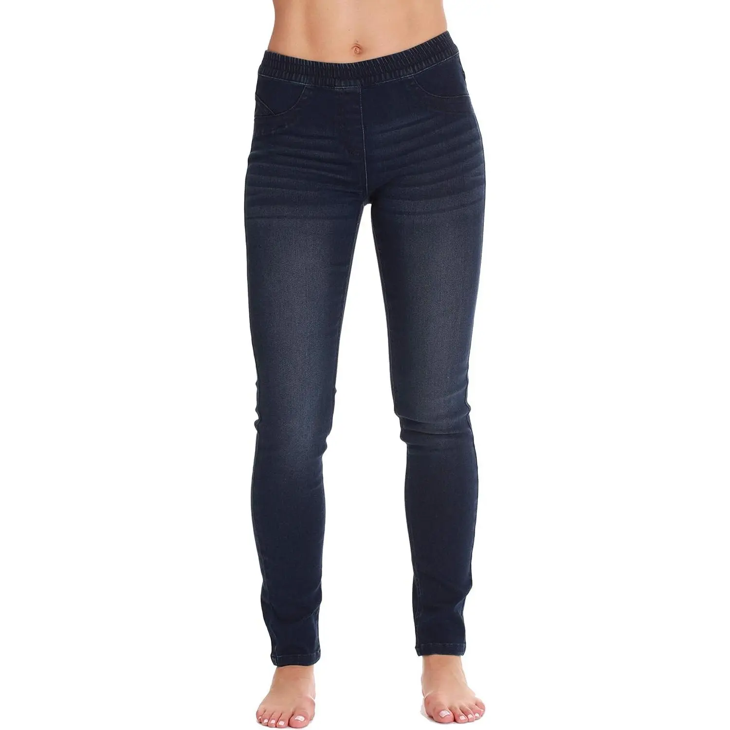Denim Jeggings for Women with Pockets Comfortable Stretch Jeans Leggings