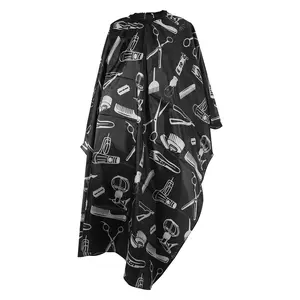 VOCOSTE Hair Cut Hairdressing Cape Cloth, Professional Barber Gown, Waterproof, 160x140cm, Polyester Taffeta, Black