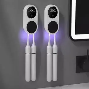 Smart Sensor Toothbrush Cleaner, LED Smart Screen, Rechargeable Wall-Mounted Toothbrush, Detachable UV Disinfector X122 USB Powered, Uv Toothbrush Holders