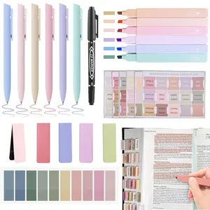 Bible Journaling Kit, Include 6 Bible Highlighters and 6 Pens No Bleed, 90 Laminated Bible Tabs, Magnetic Bookmarks, Sticky Notes, Study Supplies Essentials Set for Women & Men