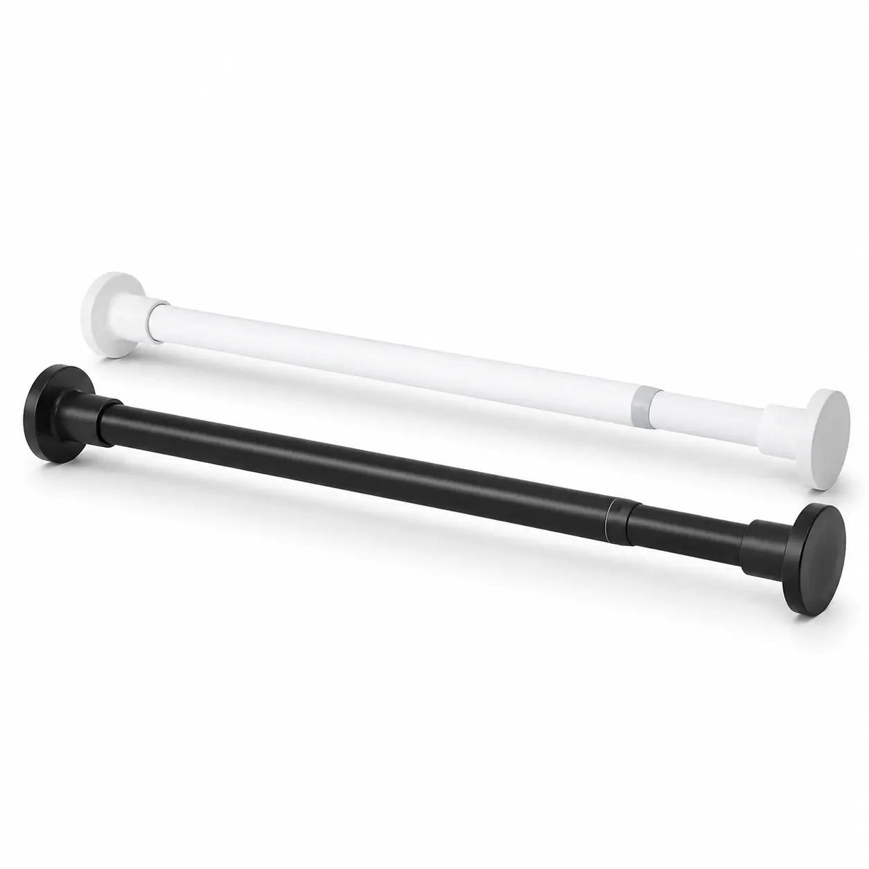 Damage-Free Expandable Tension Rod, No Installation Curtain & Clothes Hanging Bar for Apartment Renters（pipe diameter 2.5cm）