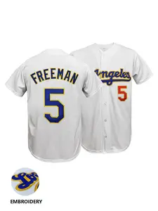 Men's Los Angeles #18 Baseball Jersey, Stitched Letter & Number, Breathable Button Down Baseball Shirt for Fans, Athletic Tops, S-3XL