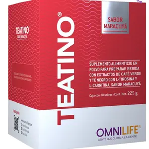 OML Teatino Passion Fruit | HERBAL & AMINO ACID SUPPLEMENT POWDER | Net wt 8oz (225g) 30 packets of 0.26oz (7.5g) each