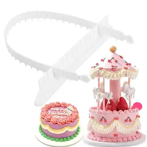 Fondant Cake Arc Decorating Aid, 1 Set Fondant Cake Edge Scale Baking Ruler, Sugarcraft Lace DIY Baking Tool, Kitchen Tools