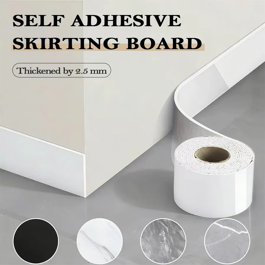 Matte Marble Pattern Wallpaper Borders - 3.94x197in Self-Adhesive, Moisture-Proof, Easy-Removal Peel-and-Stick Decorative Stickers for Indoor Walls, Living Rooms (Black Gold, Platinum Options)