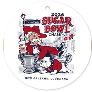 Ole Miss Sugar Bowl Ornament 2026 Champs New Orleans Louisiana Collectible Christmas Tree Decoration