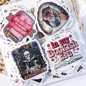 100-150 pcs Kindle Stickers, holographic bookish vinyl stickers for kindle decorative, laptop and water bottle