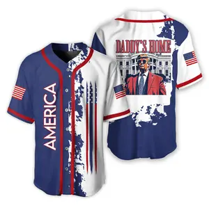 Trump TU Baseball Jersey, Trending Jersey, President Trump  Shirt, 2024 Election Shirt with Vintage Style, Button Down shirt