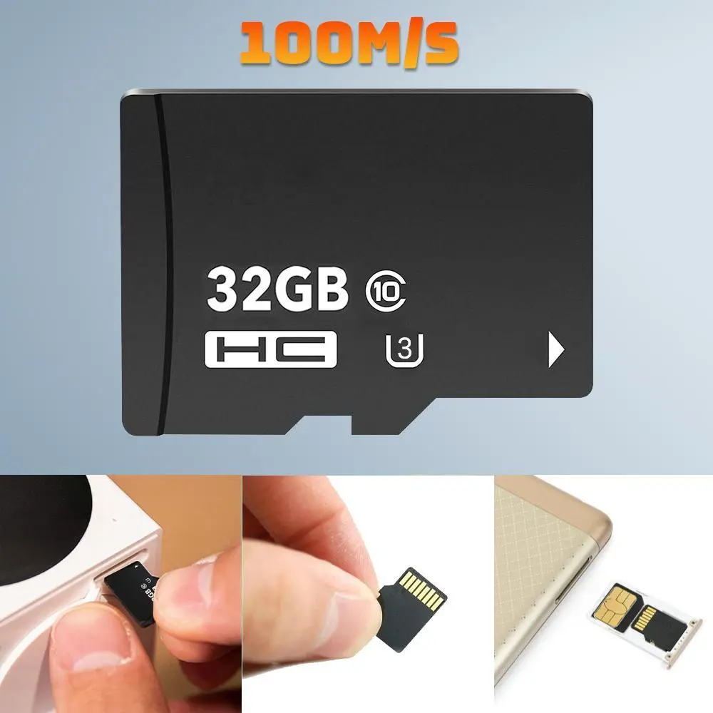 【BackToSchool】32GB Micro SDHC UHS-I Flash Memory Card - UHS-I Fast Read Up to 100MB/s, High-Speed TF Card for Security Camera, Mobile Devices, Full HD Video Recording, Bluetooth Speakers