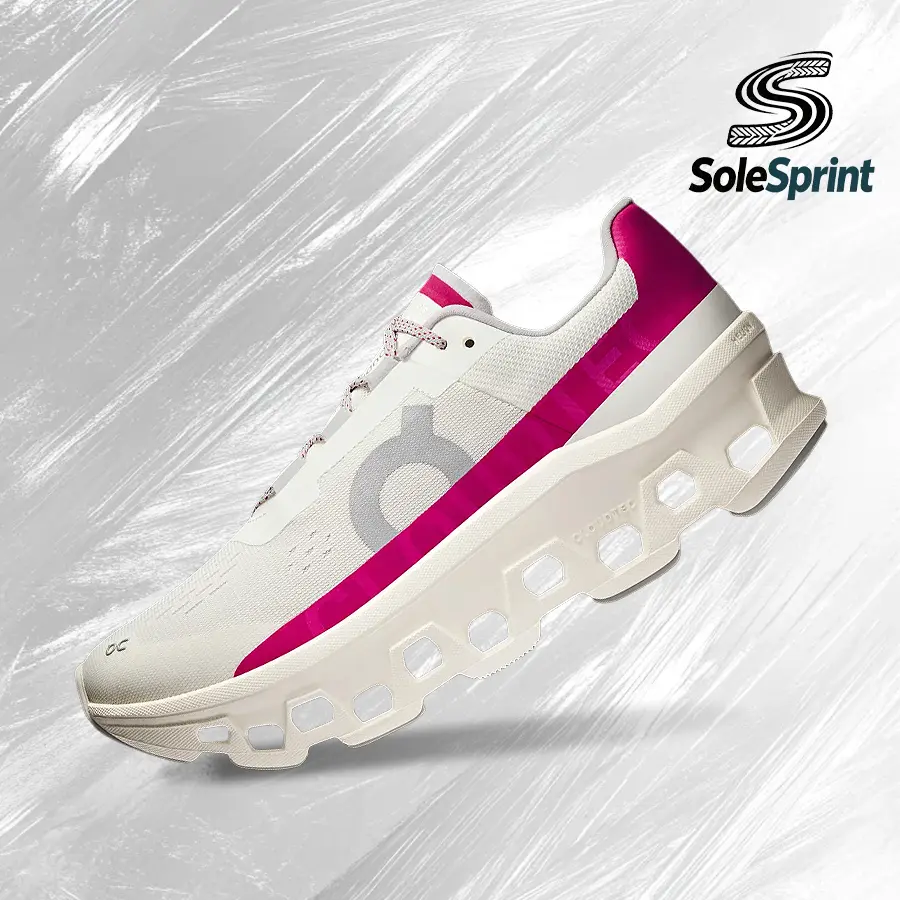 On Running Cloudmonster Ivory Grenadine Women's Lifestyle Sneakers, Athletic Running Trainers, Shock-Absorbing Comfort, Gym to Streetwear Casual Wear, Vintage-Inspired, 3-Season Use, Back to School, Model 3WD10104038