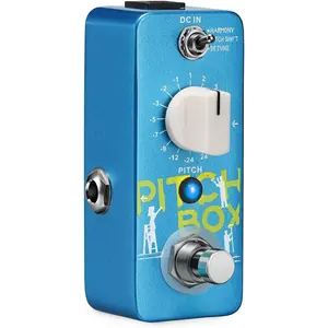 Pitch Shifter Pedal, Harmonizer Mini Guitar Pedal Pitch Box Harmonizer Digital Octave Guitar Drop Pedal, True Bypass, Small Guitar Effects for Electric Guitar Bass