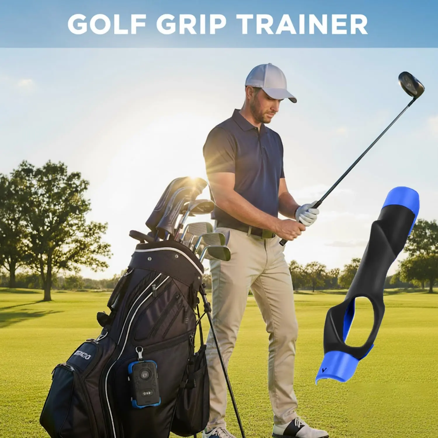 Golf Grip Correction Device - Golf Accessory, Training Tool, Equipment for Beginner Club Practice, Golf Training Tool