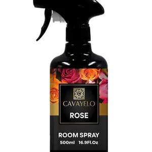 Cavayelo Rose Room Spray 500ml - Scented Aroma in Black Bottle with Spray Nozzle
