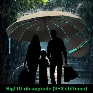 suitable for both rain and rain, automatic opening and closing, one button fully automatic opening and closing, sun umbrella, suitable for both men and women, strong wind resistance, mountain buckle handle, sturdy and durable (1PC/2PC/4PC optional)