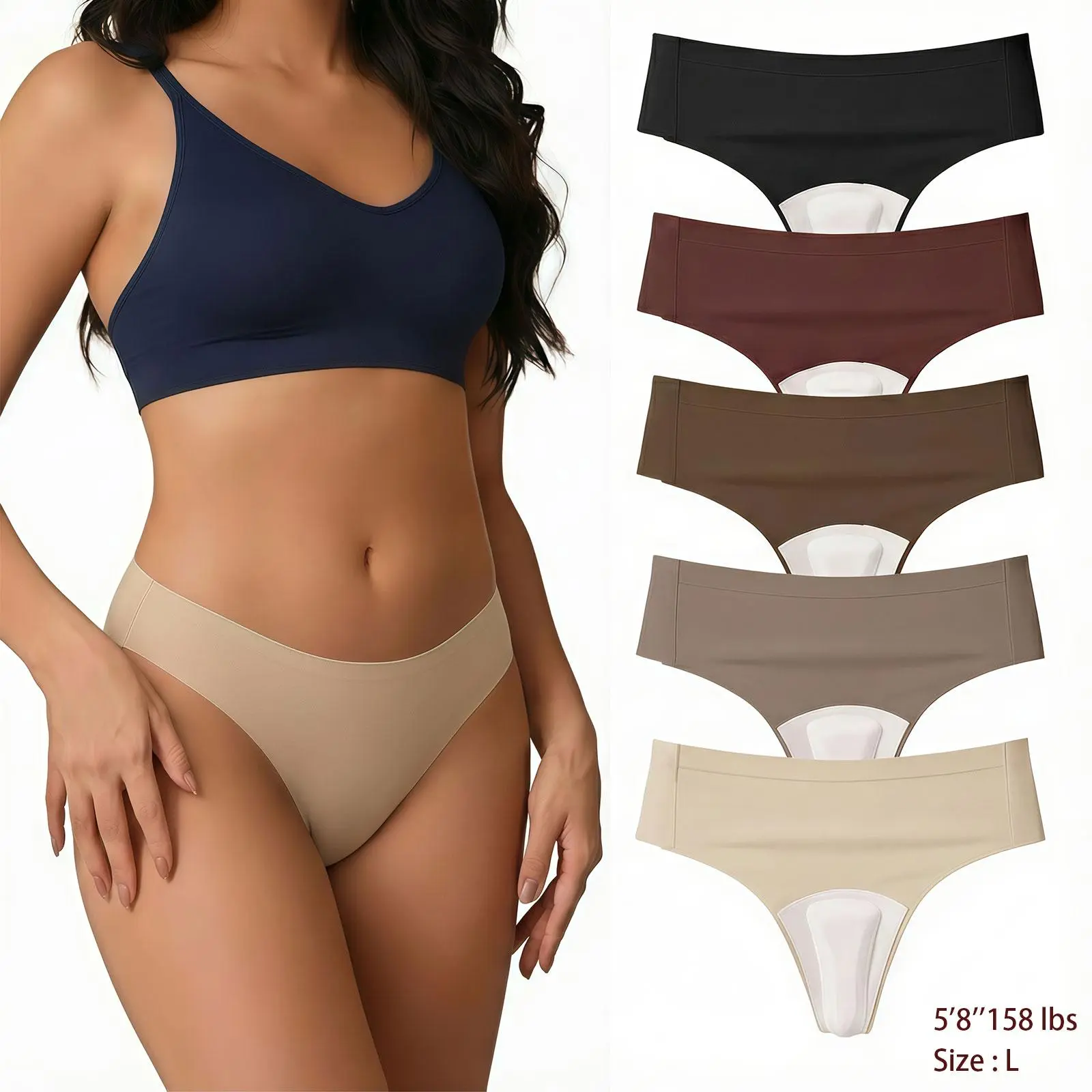 Women's Seamless Camel Toe Cover Thong, Invisible No-Show Panty in Breathable Stretch Fabric for Tight Clothing and Gym Workouts, Breatheable Thongs, Anti-Camel Toe Thongs
