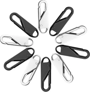 Upgraded Zipper Pulls - Replacement Tab Tags Cord Extension Fixer for Luggage, Backpacks, Jackets, Purses, Handbags (10 PCS)