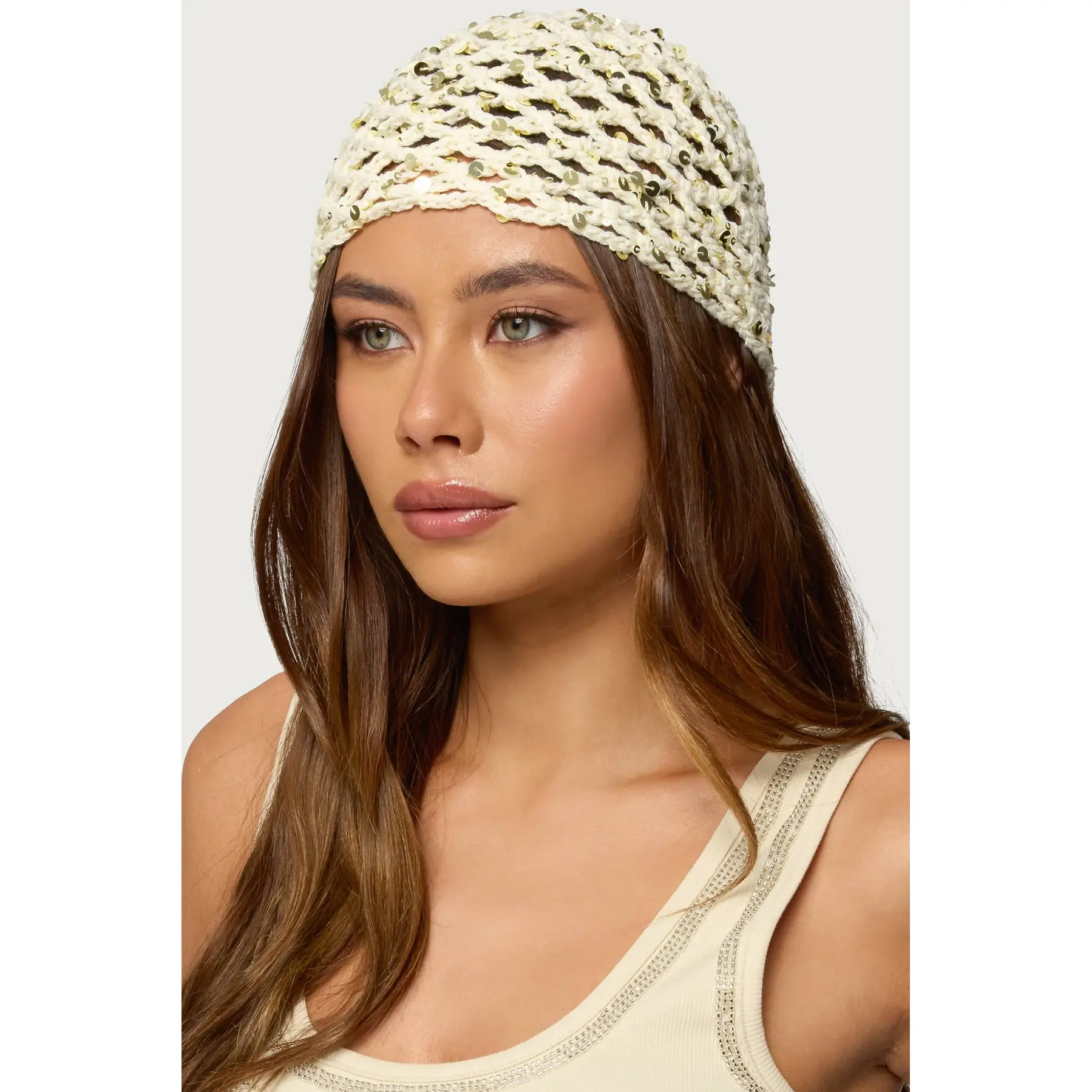 Sequin Crochet Beanie Sequin Crochet Beanie