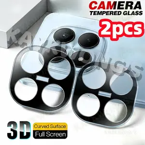 KAYKWONG'S 2 Pieces 3D Curved Screen Camera Protector Cover for Xiaomi Redmi Note 15 Pro+, Lens Case Glass for Note15 Pro Plus, Note 15 14 Pro 5g 4g