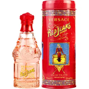 Gianni Versace Red Jeans Eau de Toilette for Women, Great Scent Fruity Fragrance with Vanilla Notes