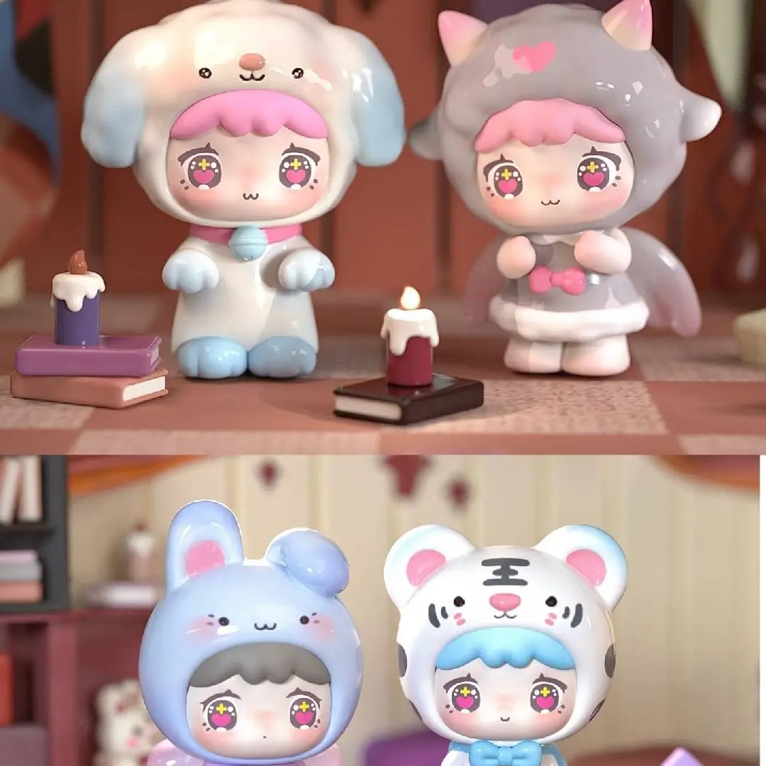 QUBII ANIMAL Dark Night Series PVC Figure, Animal Castle Themed Doll Toy