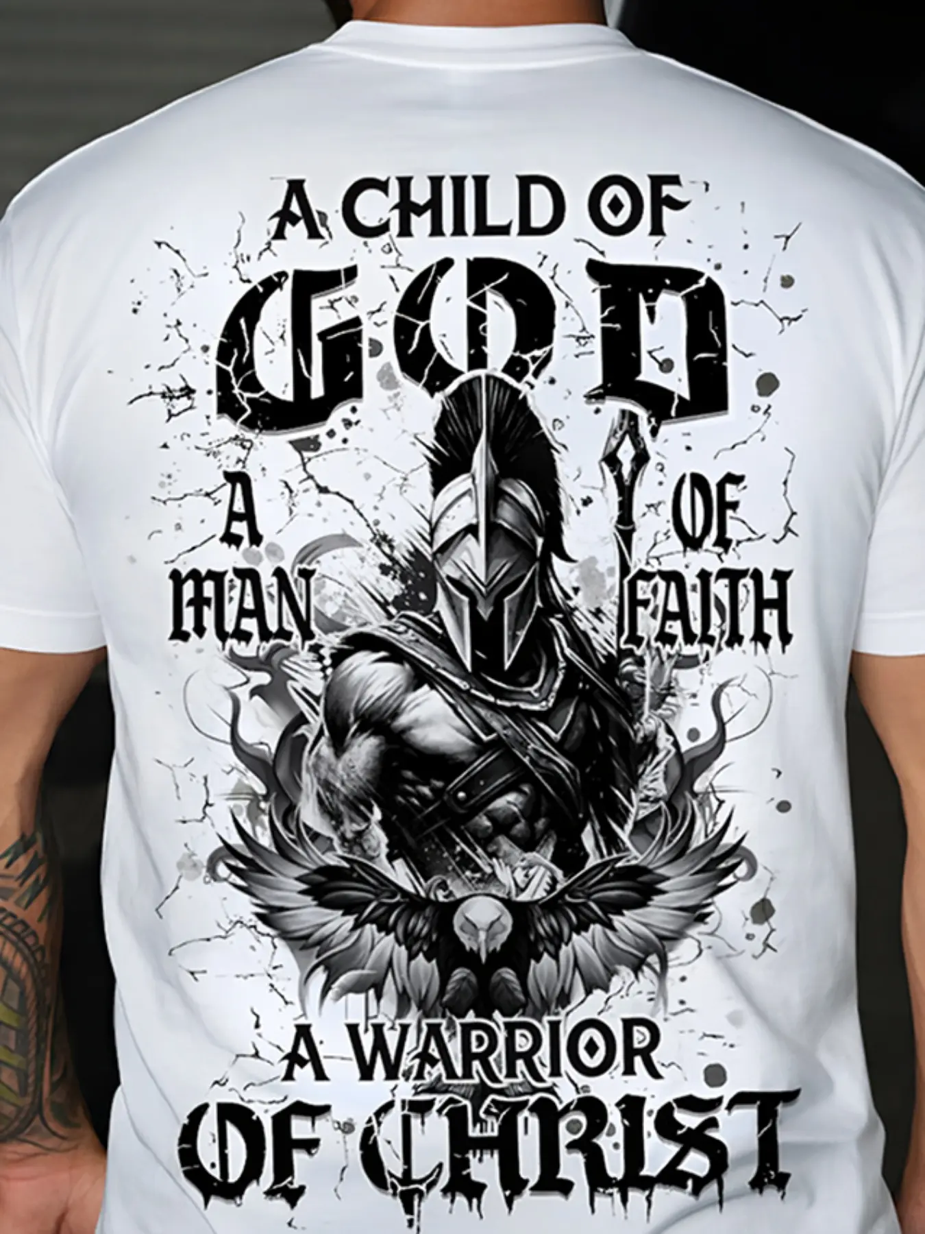 Plus Size Men's Christian Faith T-shirt - Cotton Y2K Street Style, God's Choice, Jesus Print, Suitable for Church, Casual Wear and Christian Gifts - Machine Washable Crew Neck Short Sleeve, Faith-based Fashion, Hip Hop Street Style, Men's Gift Idea