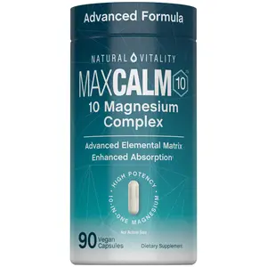 Max Calm 10 Magnesium Complex  - Advanced Elemental Matrix - Enhanced Absorption - High Potency - 10-in-One Magnesium - 90 Vegan Capsules