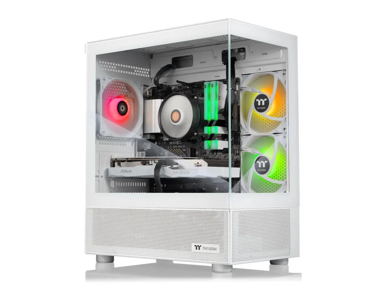 Thermaltake LCGS Vista R66 Gaming Desktop (AMD Ryzen 5 5600, ToughRam 16GB DDR4 3600Mhz RGB Memory, AMD Radeon RX 6600, 1TB NVMe M.2, Wifi) V17S-B550-R66-LCS