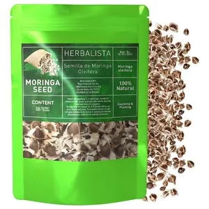 Herbalista Moringa Seeds | 3.5oz (100g) Approx. 350+ Seeds | Premium PKM1 Variety | Snacking & Planting | Non-GMO | Wildcrafted Drumstick Tree (Malunggay) | Moringa Oleifera Semillas