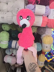 Crochet Flamingo Plushy: Handmade Stuffed Animal Gift