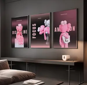 Set of 3 Black an Pink HypeBeast Poster, Motivational Wall Art, HypeBeast Culture Art, Motivation Prints, Urban Wall Art