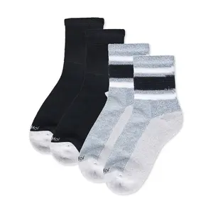 Memoi Unisex Half Cushion Quarter Sock Set - 2Pair