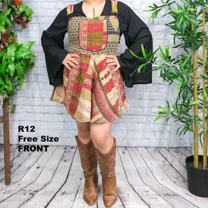 Kantha Rompers with Pockets, Handmade Cotton Boho Bib Jumpsuit, Sustainable Fashion, Summer Overalls, Hippie Style, Patchwork Vintage Fashion