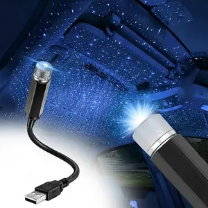 JUSIEX Car Starlight Projector, USB Powered Adjustable Romantic Car Interior Light, Portable Starry Sky Atmosphere Lamp for Car Room Party Camping, Plug and Play