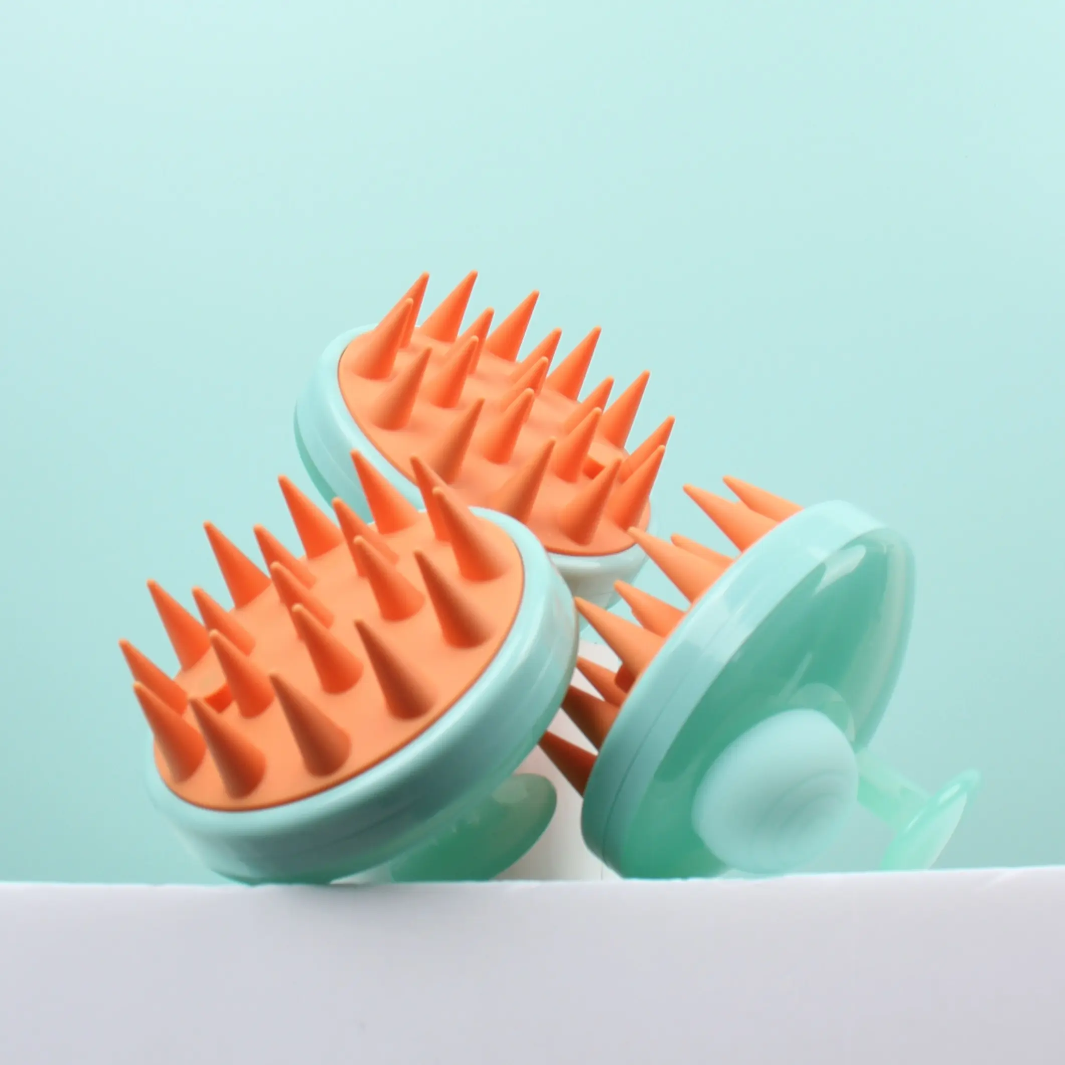 Nature Spell Shampoo Dispensing Scalp Massager - Silicone Bristles for Deep Cleaning and Scalp Massage