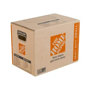 Small Heavy Duty Moving, Shipping, Packing Box with Handles (10 Pack)
