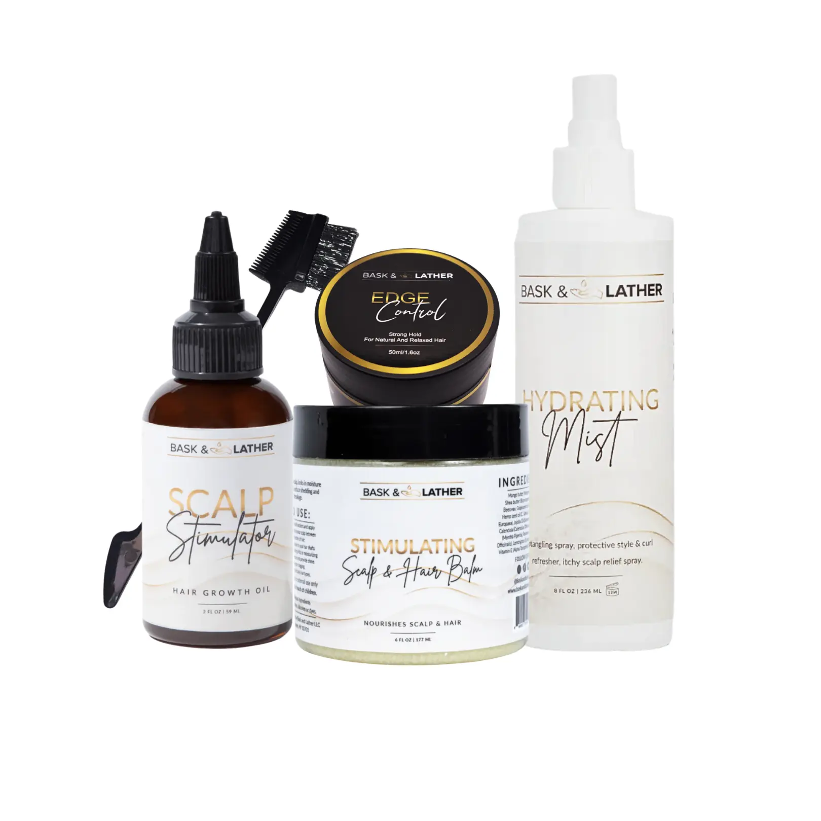 Kids Healthy Hair Bundle | Nurture & Grow | Nourishes the scalp, strengthens hair, eliminates dandruff, suitable for all hair types. For hair length and moisture retention.