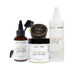 Kids Healthy Hair Bundle | Nurture & Grow | Nourishes the scalp, strengthens hair, eliminates dandruff, suitable for all hair types. For hair length and moisture retention.