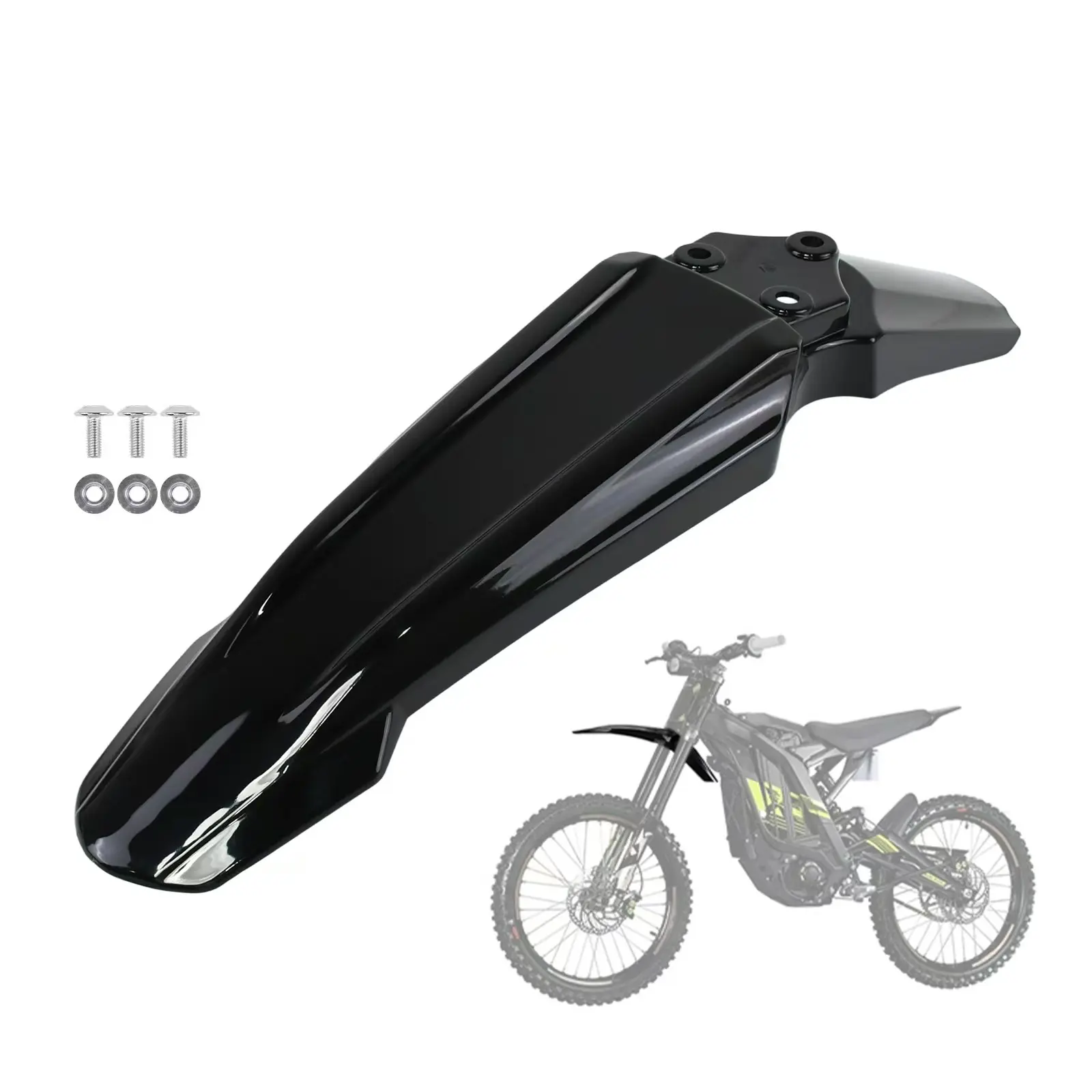 Front Fender Dirt Bike for Surron Light Bee X S LBX ABS Plastic Motorcycle Modified Mudguards Protector Segway X160 / X260, Electric Bike Mud Guard for 79bike falcon pro/gt  ebike parts (Not Fits RST Fork)