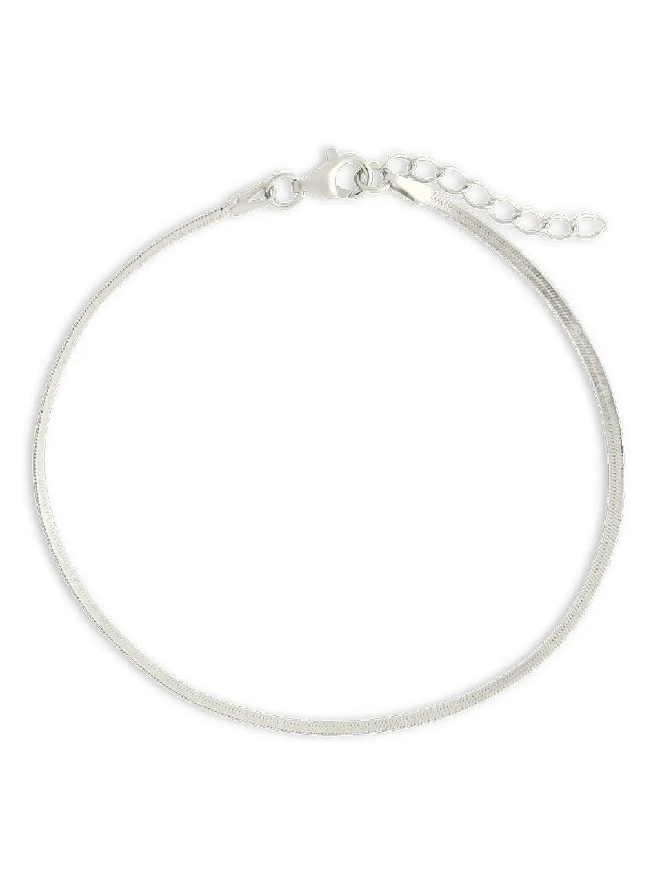 Sterling Silver Herringbone Chain Bracelet