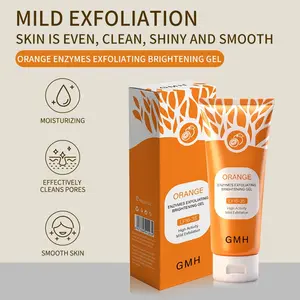 Orange Fruit Brightening Cleansing Gel, Gentle Exfoliating Gel, Gentle Cleansing, Smooth and Moisturizing, Suitable for the whole body, 100g party and daily care recommendation for people with all skin tones