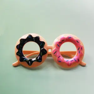 3-Pack Comfortable Lightweight Novelty Food-Themed Party Sunglasses Set - Donut, Cupcake, Swim Ring Designs, Funny Photo Booth Props, Accessory for Birthdays, Pool Parties