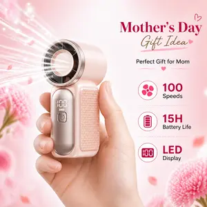 [3000mAh | 1-100 Speed Turbo] GAIATOP HF-18 Super Mini Handheld Fan, Portable Pocket Fan with Digital Display for Makeup Drying & Hot Flashes, USB Rechargeable Travel Accessory, Mother's Day Gift for Mom tiktokshopspringglowup
