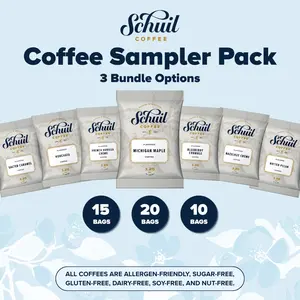 Schuil Coffee Co. Flavored Coffee Variety Pack Bundle - 10, 15 & 20 Count Sampler (Vanilla, Caramel, Hazelnut, Cherry)
