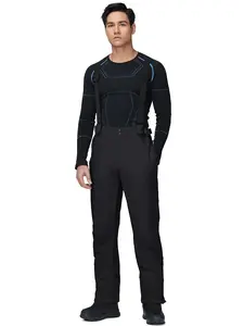 YEEFINE Men's Snow Insulated Pants Winter Warm Ski Pant Outdoor Waterproof Snowboard Bibs with Suspenders