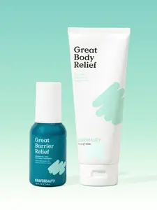 KraveBeauty Barrier Rescue - Skin Barrier Repair Facial Serum and Body Lotion Duo to Strengthen Skin Barrier and Soothe Irritations
