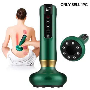 Body Gua Sha Scraping Massager, 12 Suction Modes, Rechargeable Cordless, Intelligent Cupping Massager for Home Use, Arms Legs Back