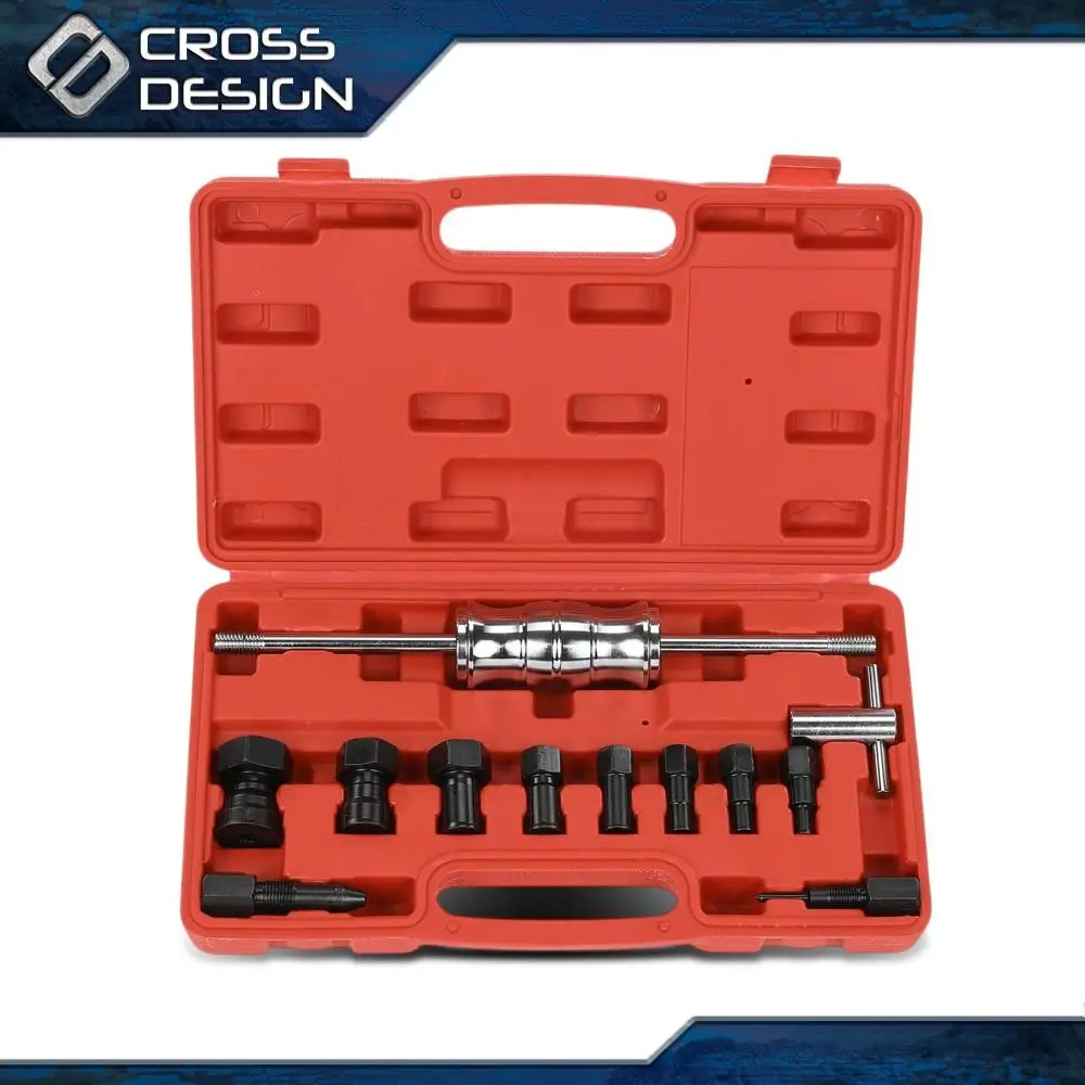 CROSSDESIGN 12pcs Blind Hole Collet Bearing Puller Set,8-32mm Inner Bearing Extractor with