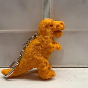 Chicken Nugget Keychain Dino Nuggie T-Rex Unique Plastic Gift for Foodies, Fun Novelty for Cars, Home, Office, and Holidays